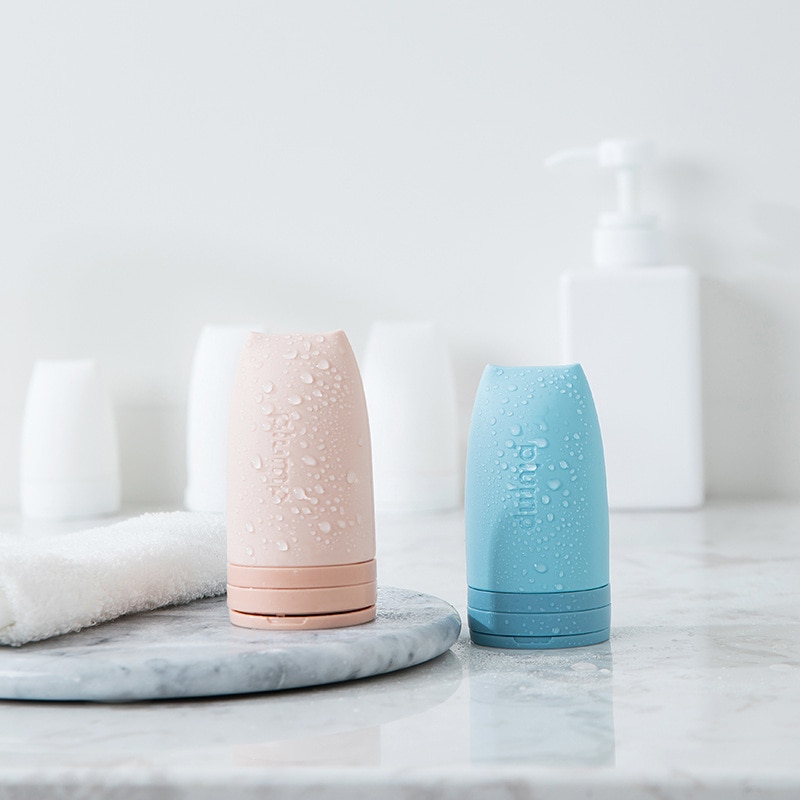 3 Tubes De Voyage En Silicone 60ml - Rose | Compressibles Et Étanches