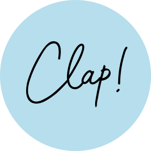 Le Clap Store - Grand logo rond bleu clap noir