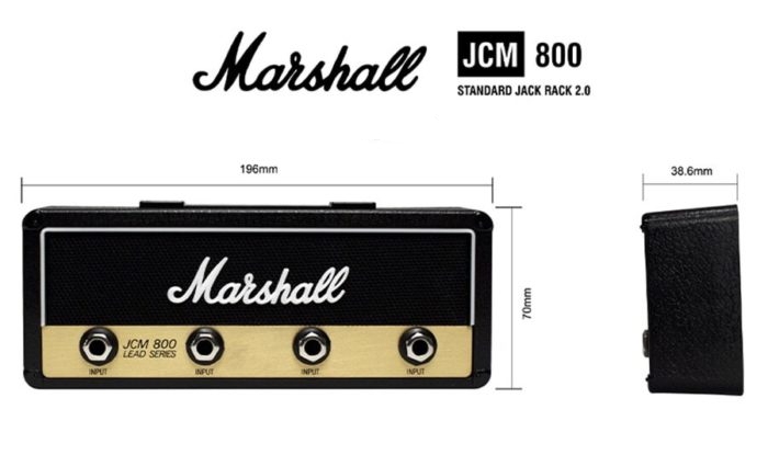 Marshall Porte Clef Mural, Jack Rack 2.0 JCM800 Accroche Clef