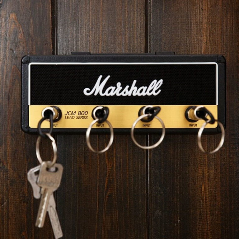 Marshall Porte-clés mural pour clavier, boîte à clés JCM800 Porte-clés  guitare rétro avec 4 porte-clés, cadeau pour les mélomanes (Keyholder Set  Noir) : : Mode