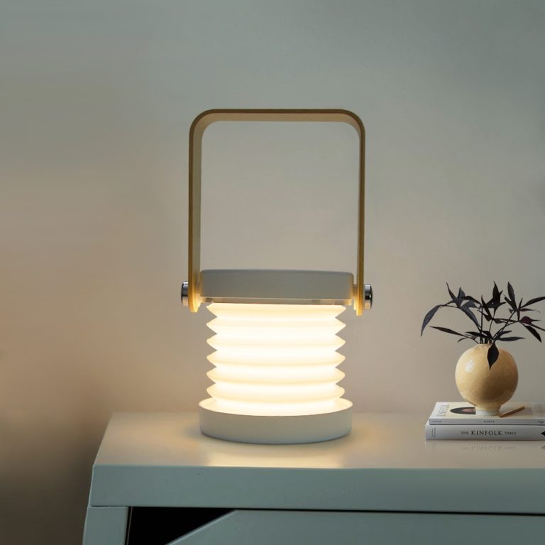 Lampe design accordéon blanche