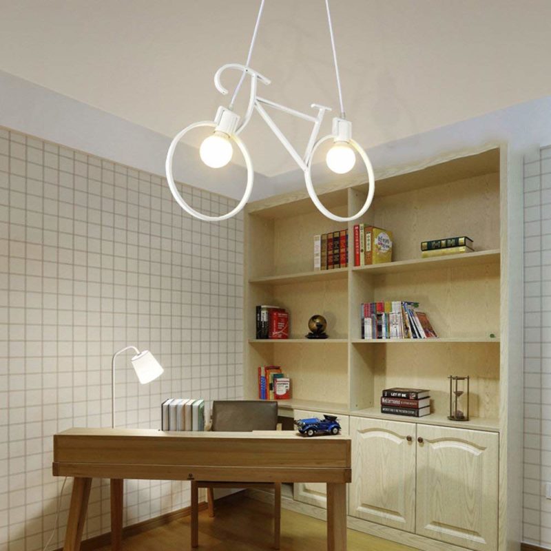 Lampe vélo blanc dans un bureau