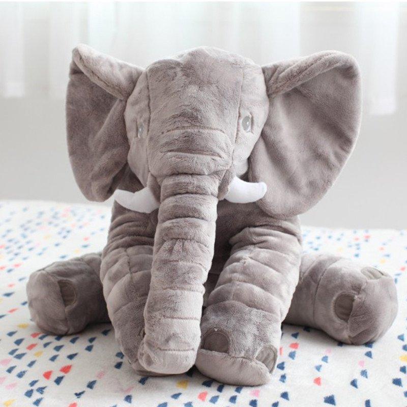 Gros doudou oreiller éléphant gris pour bébé I Huggy™ – Three Hugs