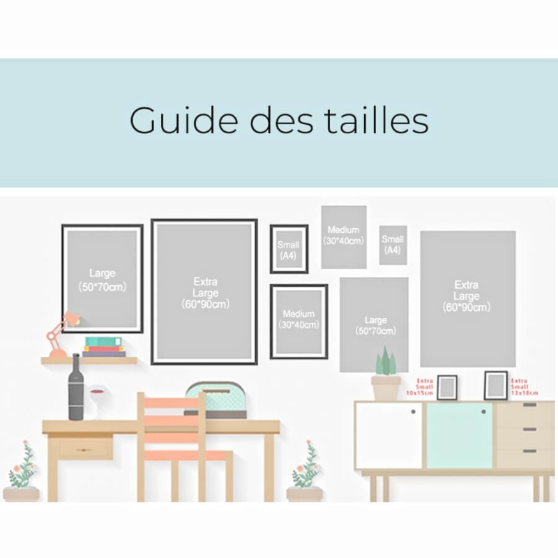 guide des tailles de tableaux