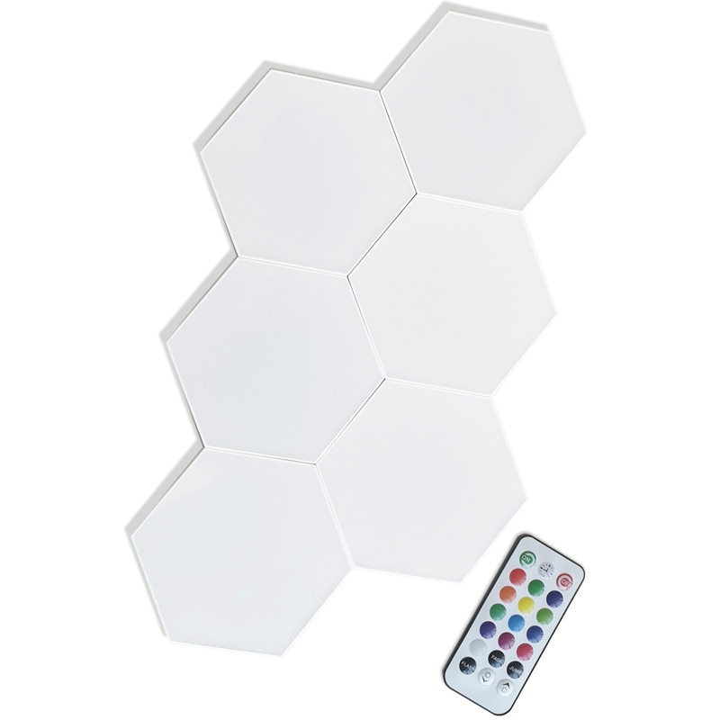 RGB LED Hexagone Lumières avec Télécommande, France