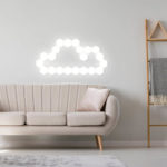 Lampe tactile hexagonale en forme de nuage