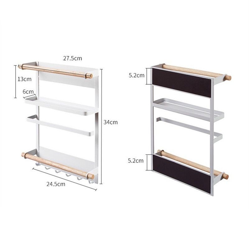 Étagère de rangement magnétique pour réfrigérateur, étagère murale