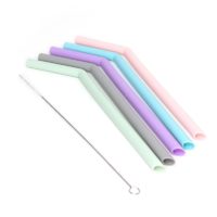 200 Pièces 23cm Paille À Boire En Silicone Multicolore Pailles Réutilisables  Pliées Droites Maison Barre Accessoire Tube Du 0,24 €