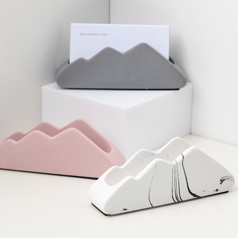Trois porte-carte en forme de montagne