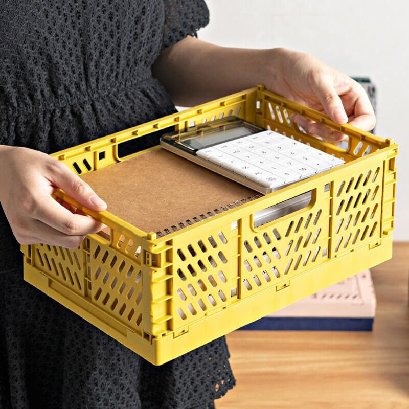 Boîte de rangement Portable, panier en plastique divisé, bac avec