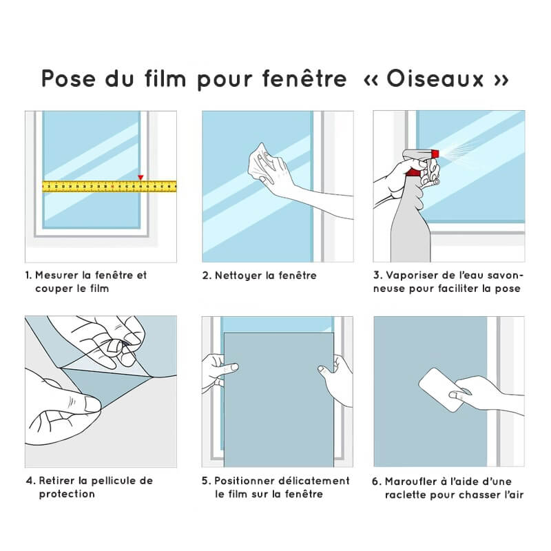 Film Occultant Fenêtre Film Electrostatique Vitre,Film pour Fenetre  Anti-UV, Oiseau de Fleur de Vent Chinois Vitrage Fenêtre Non Adhesif  Film,pour