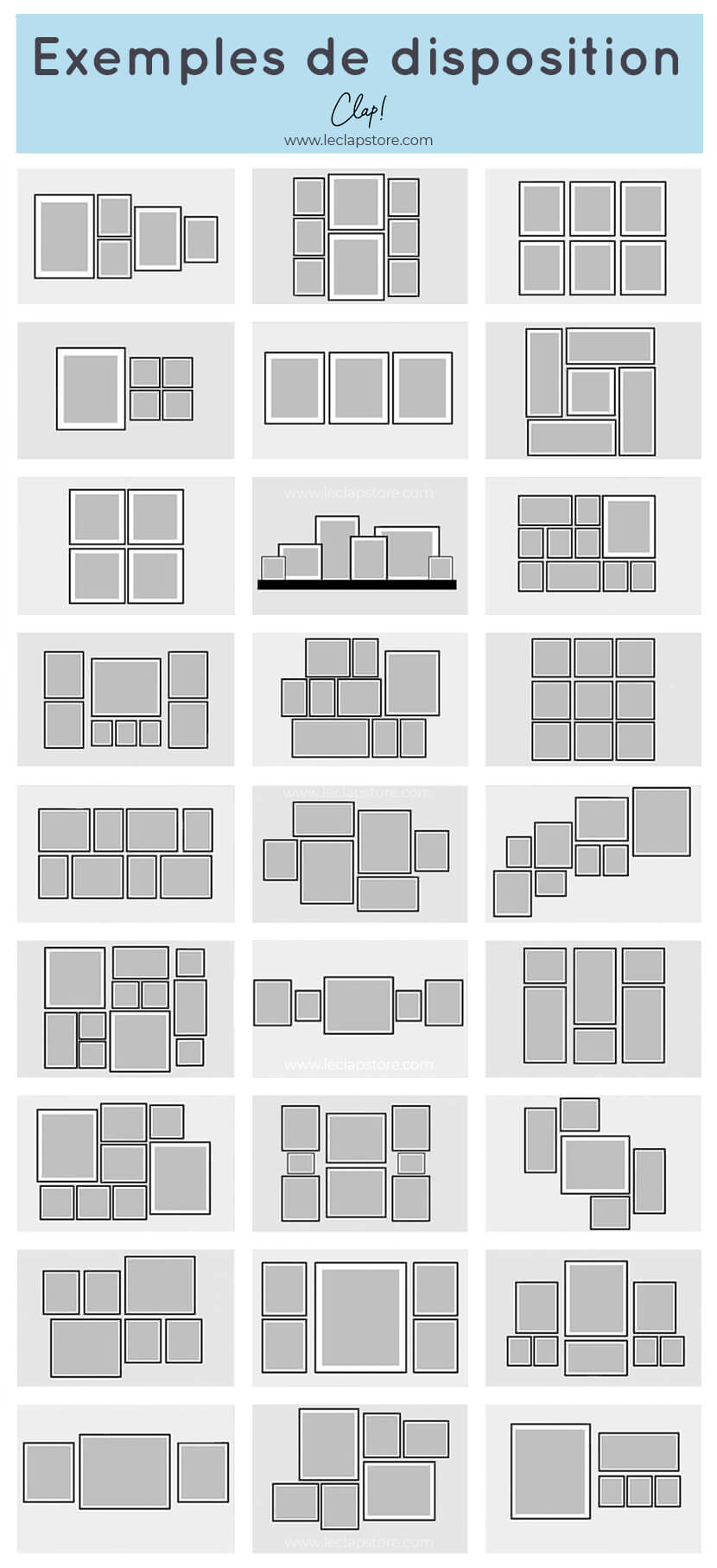 Exemples de disposition cadres et tableaux