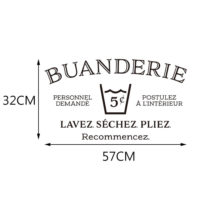 Sticker mural pour buanderie - Le Clap Store