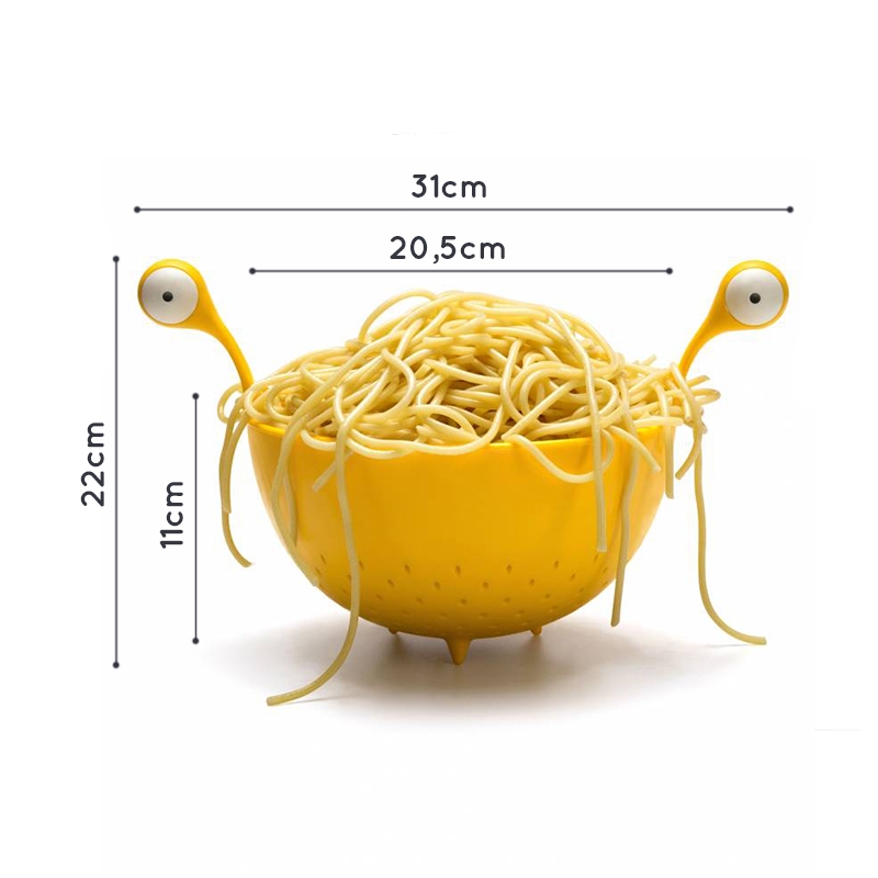 Dimensions de la passoire monstre "Spaghetti Monster"