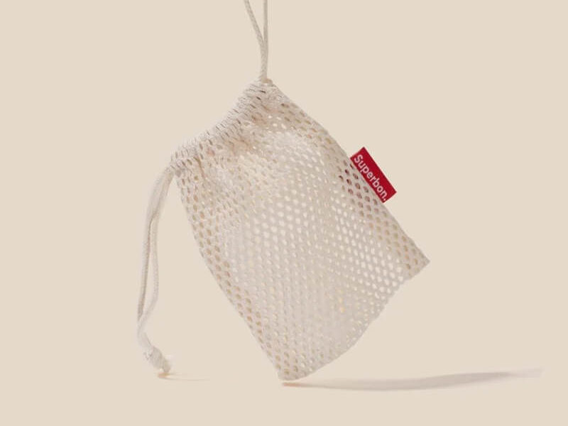 Filet à savon en coton bio zero déchet
