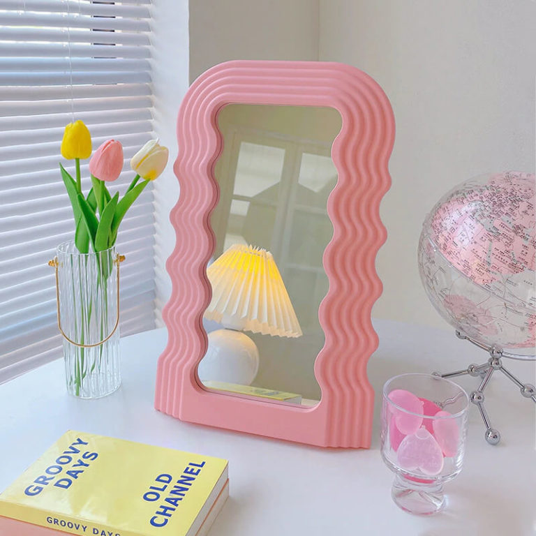 miroir vague rose style vintage