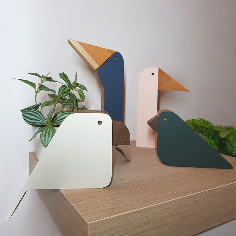 Mobile oiseaux en bois pour chambre d'enfants