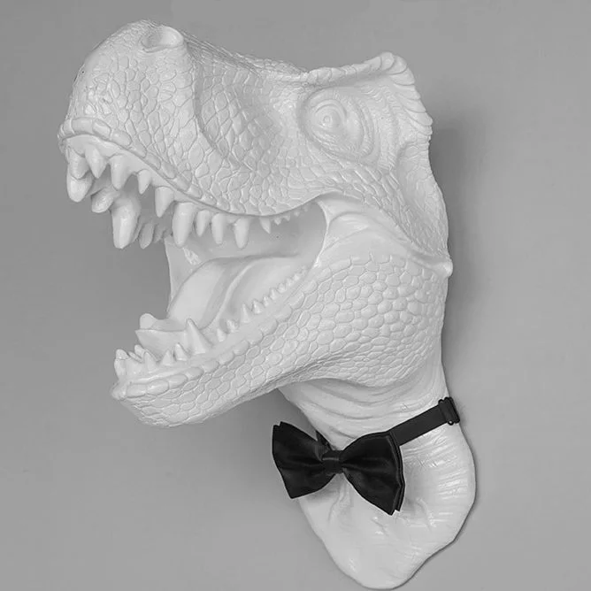 Trophée buste dinosaure - vue de face