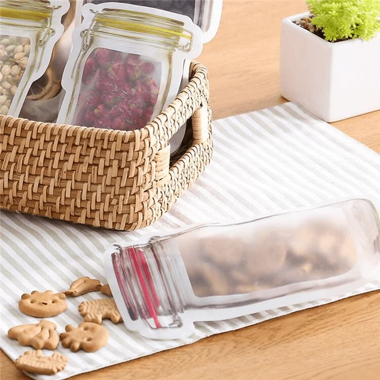Sac de conservation alimentaire en forme de bocal