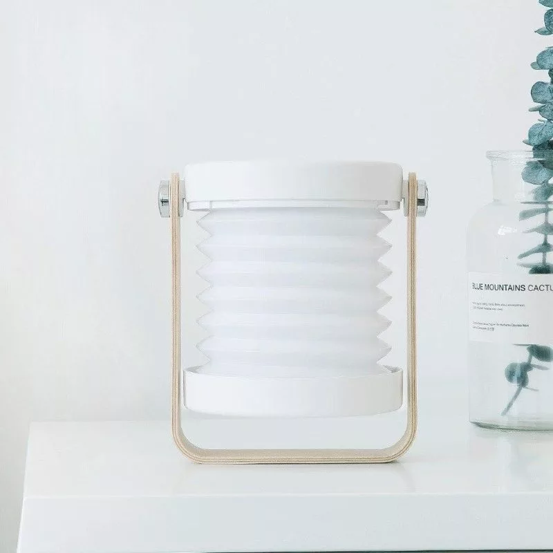 lampe Lanterne design accordéon blanche
