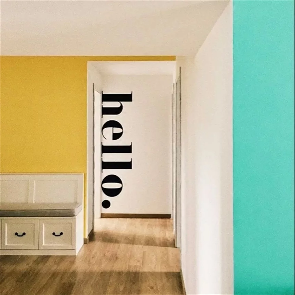 Autocollant sticker mural Hello