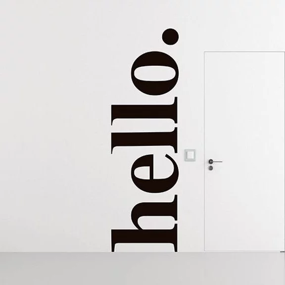 Autocollant pour mur hello