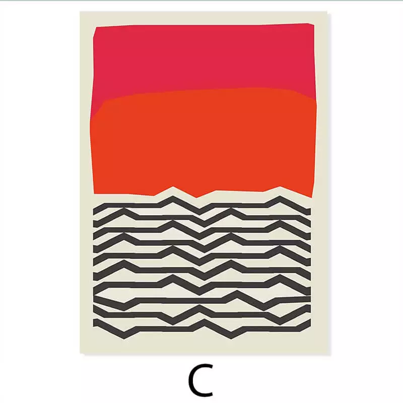 toile abstraite colorée rose orange