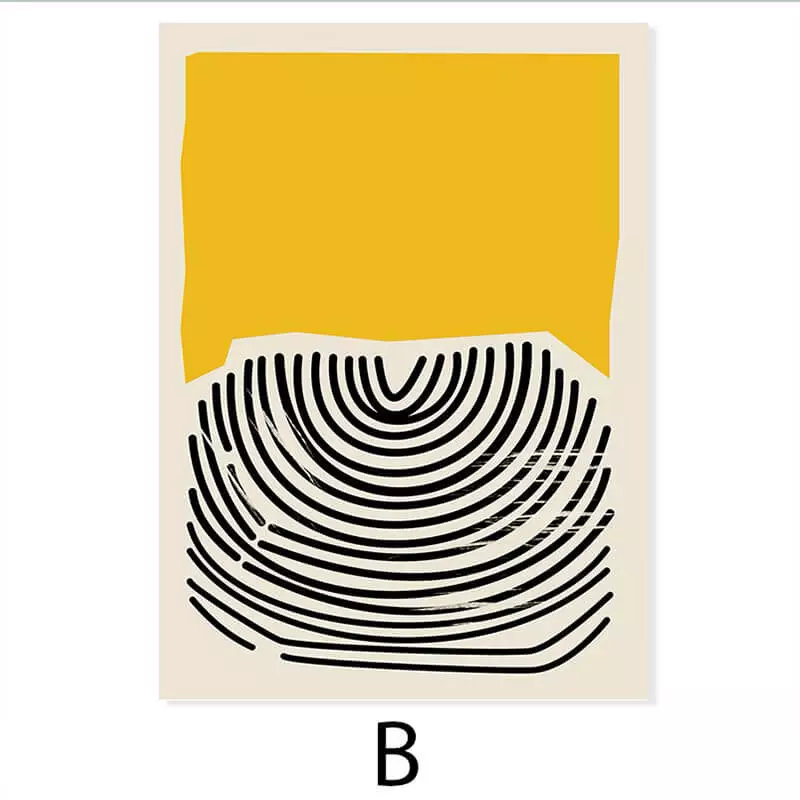 toile abstraite colorée jaune