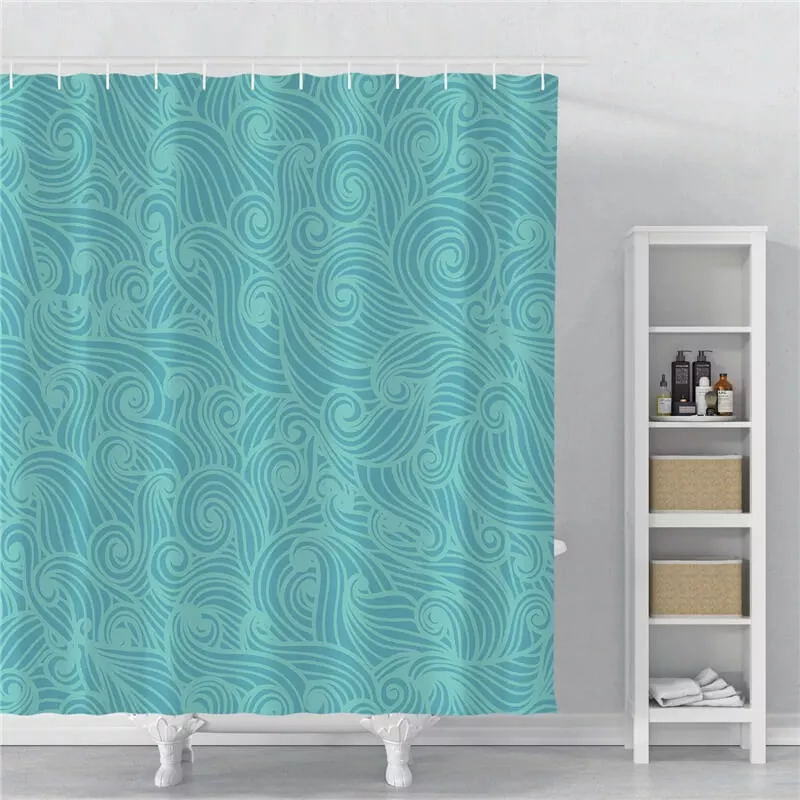 Rideau de douche vagues (plusieurs modèles) – Image 6
