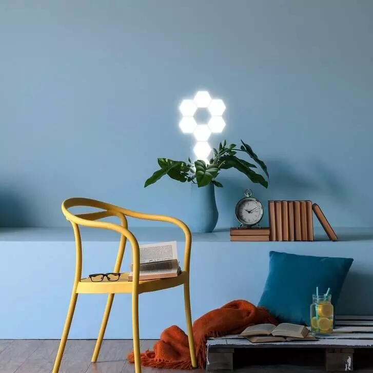 Lampe tactile hexagonale