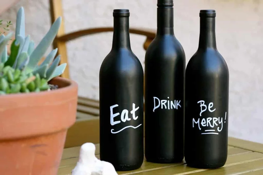 DIY bouteilles ardoises