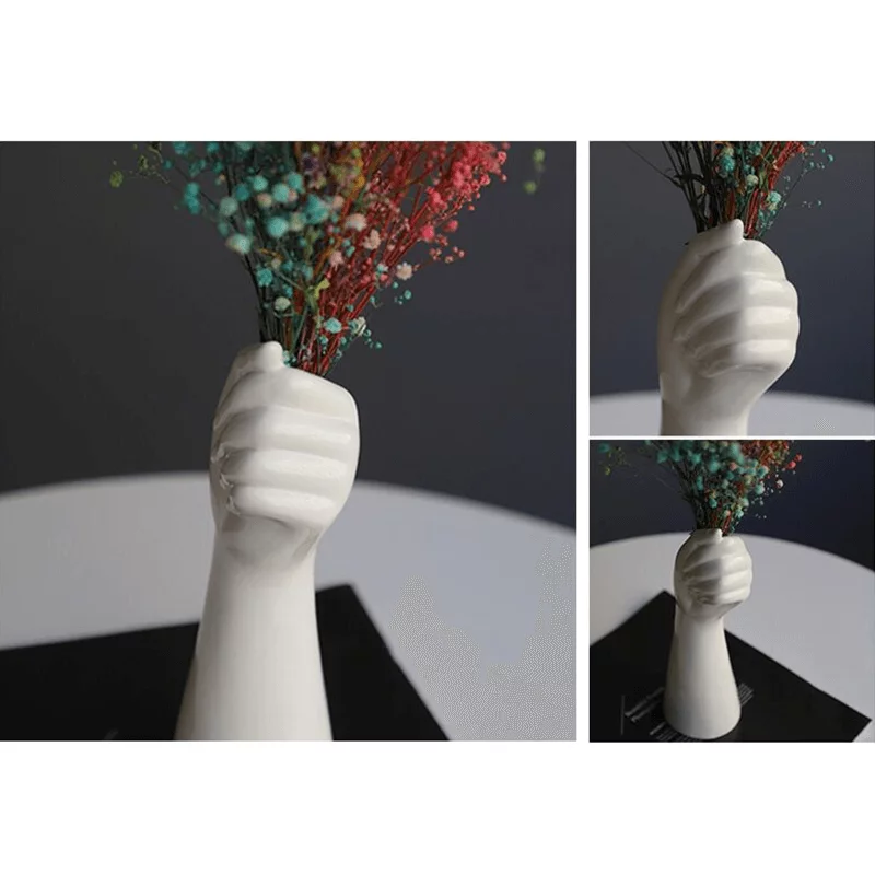 détails du vase main