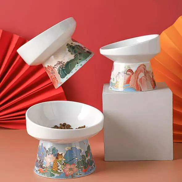 Gamelle design surélevée en porcelaine céramique