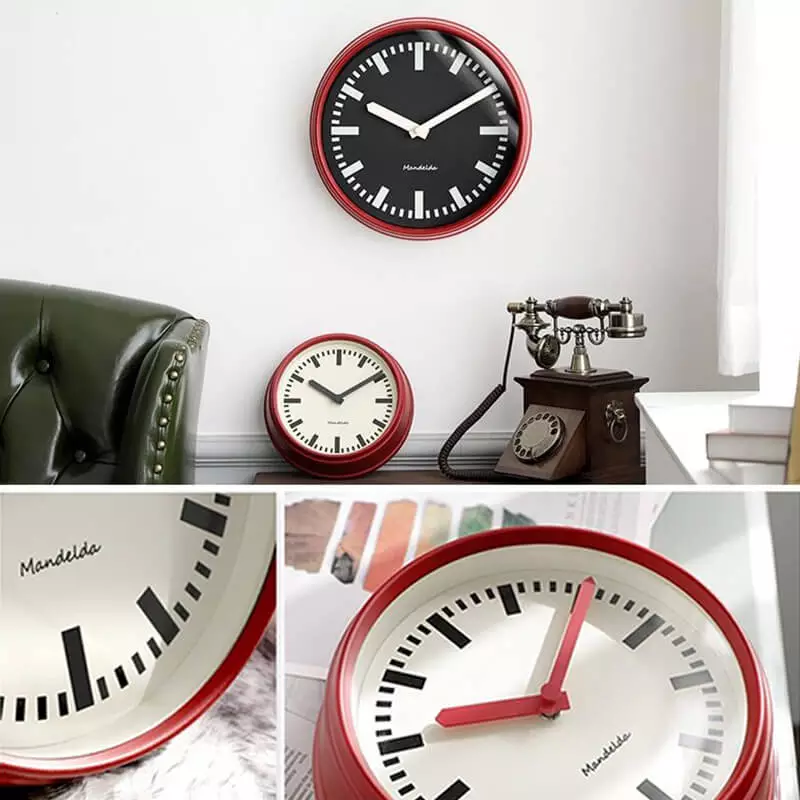 Horloge murale style vintage rétro