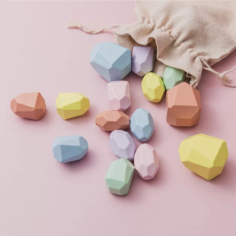 Blocs de construction colorés - méthode montessori