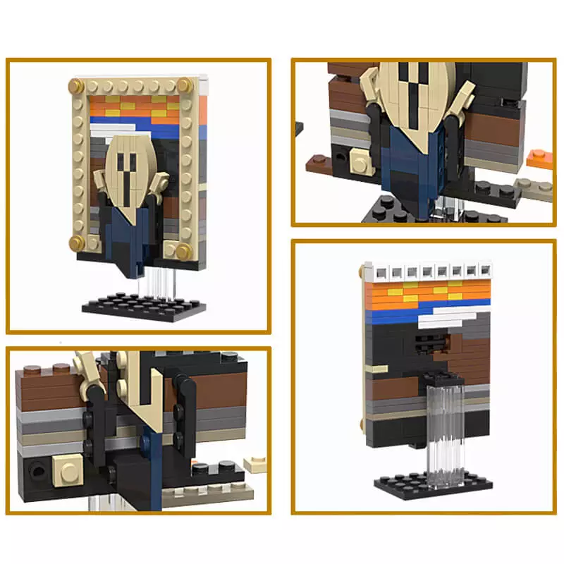 Le Cri de Munch style tableau Pixel Art
