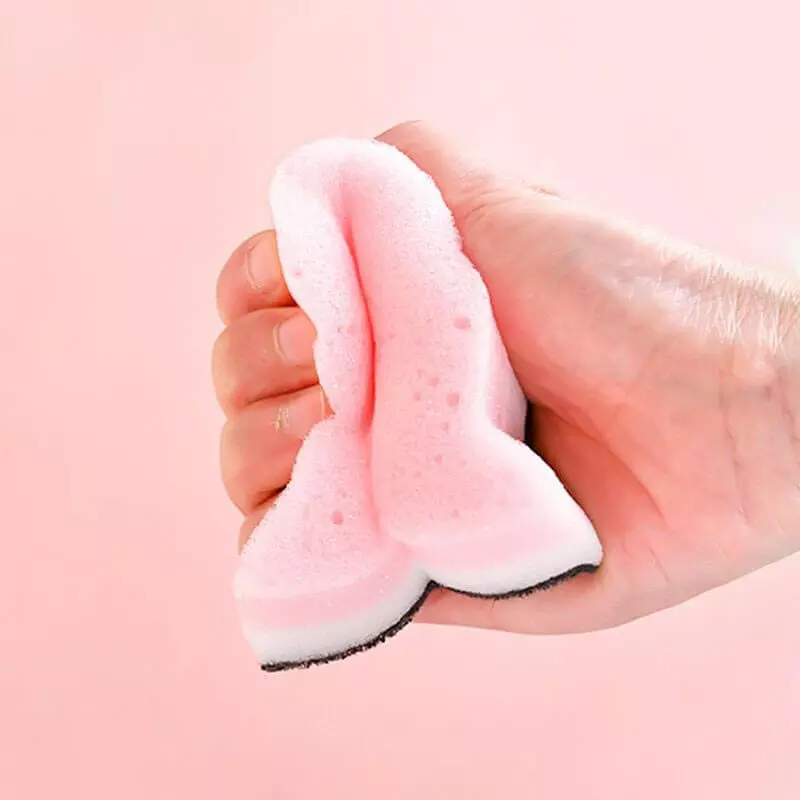 Eponge de ménage rose