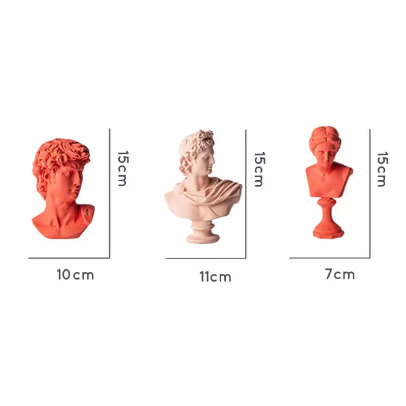 Dimensions des statues bustes antiques