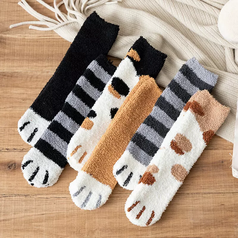 chaussettes pattes de chat