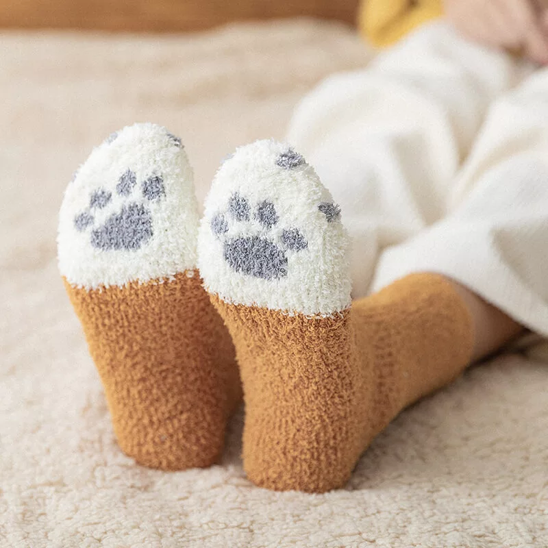 Dessous des chaussettes pattes de chat