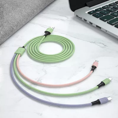 cable usb 3 en 1 pour android et iphone apple