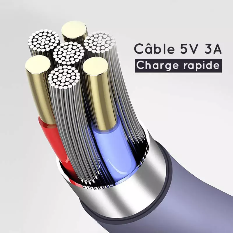 cable usb charge rapide pour téléphone