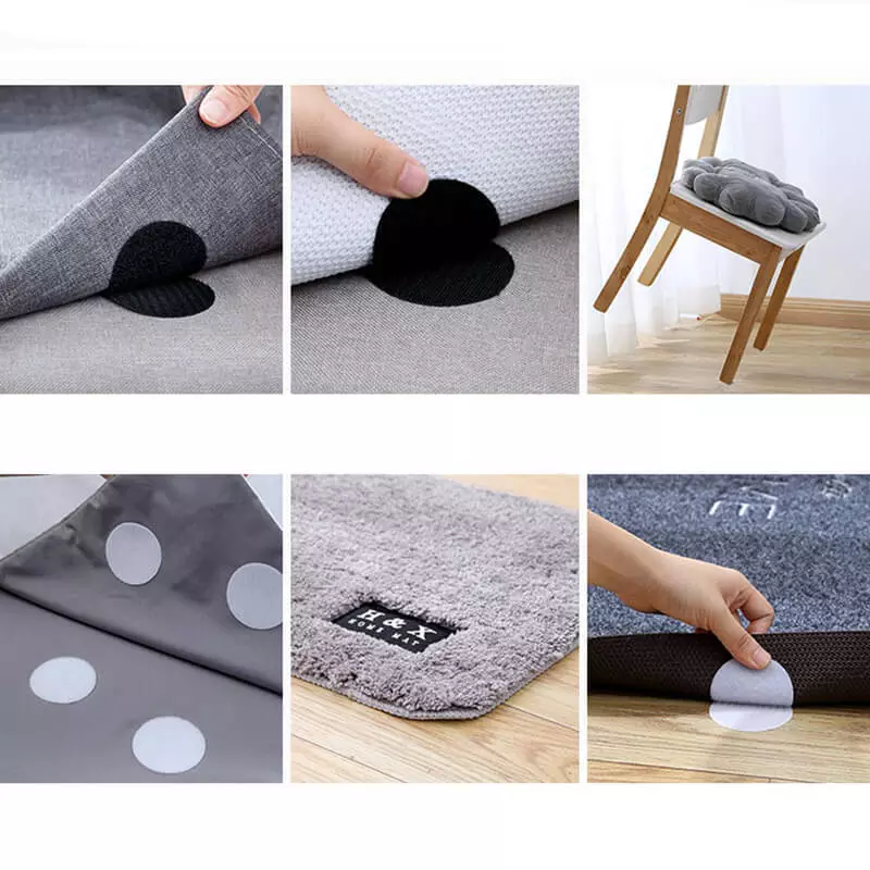 TEUVO Scratch Autocollant pour Maintenir les Coussins de Canapé et les  Tapis en Place, Bande Scratch Adhésive en Nylon pour la Maison et le Bureau  et l'école, 5cm X 4M : 