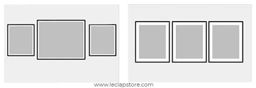 Exemples de triptyque de cadres