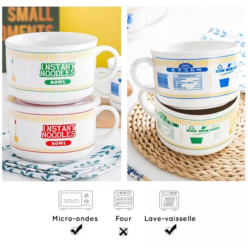 Utilisation du bol pour ramen et nouilles japonaises