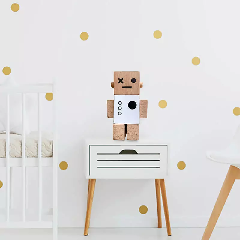 Jouet en bois robot pour chambre d'enfant