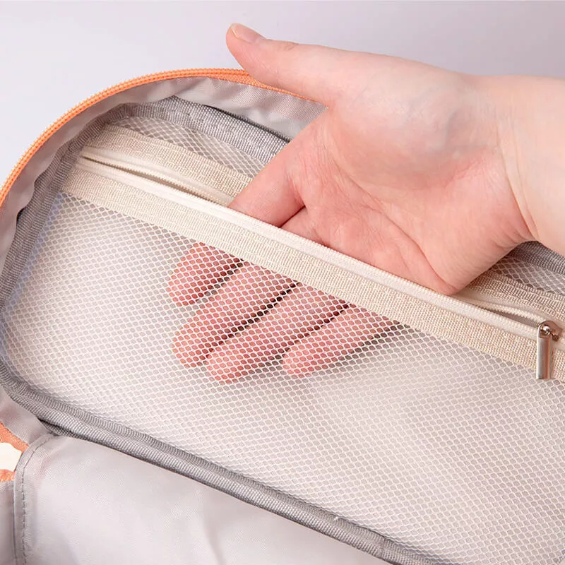 Filet de rangement de la trousse à maquillage pastel