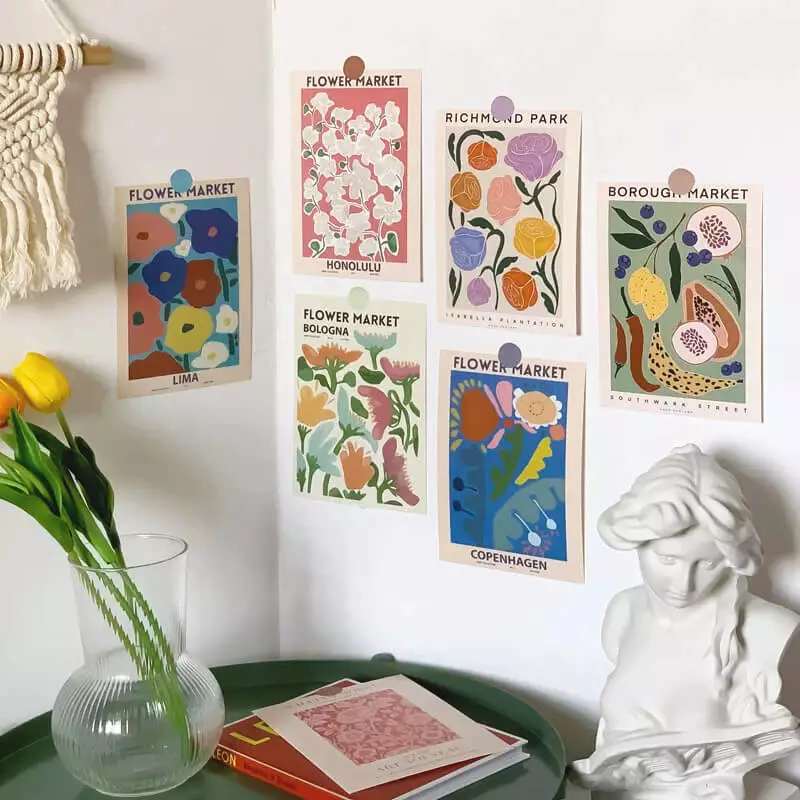 affiches déco fleurs vintage