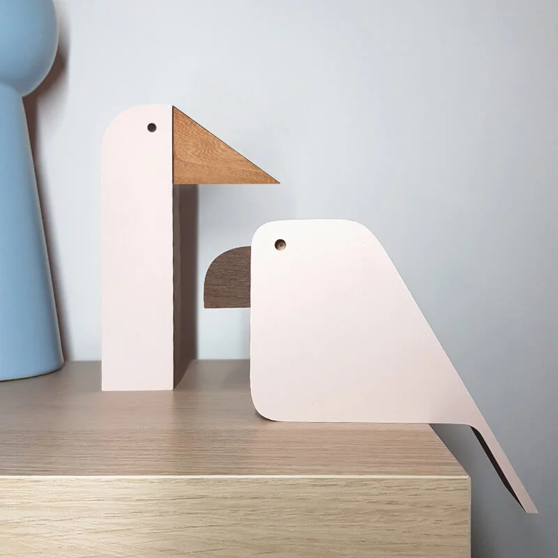 Oiseau décoratif en bois design