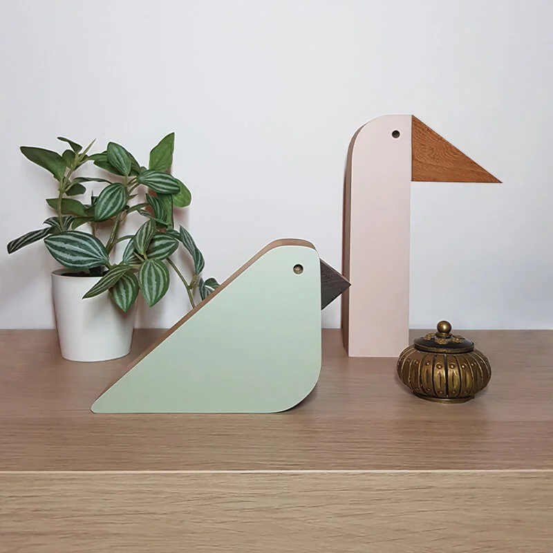 Oiseau décoratif en bois